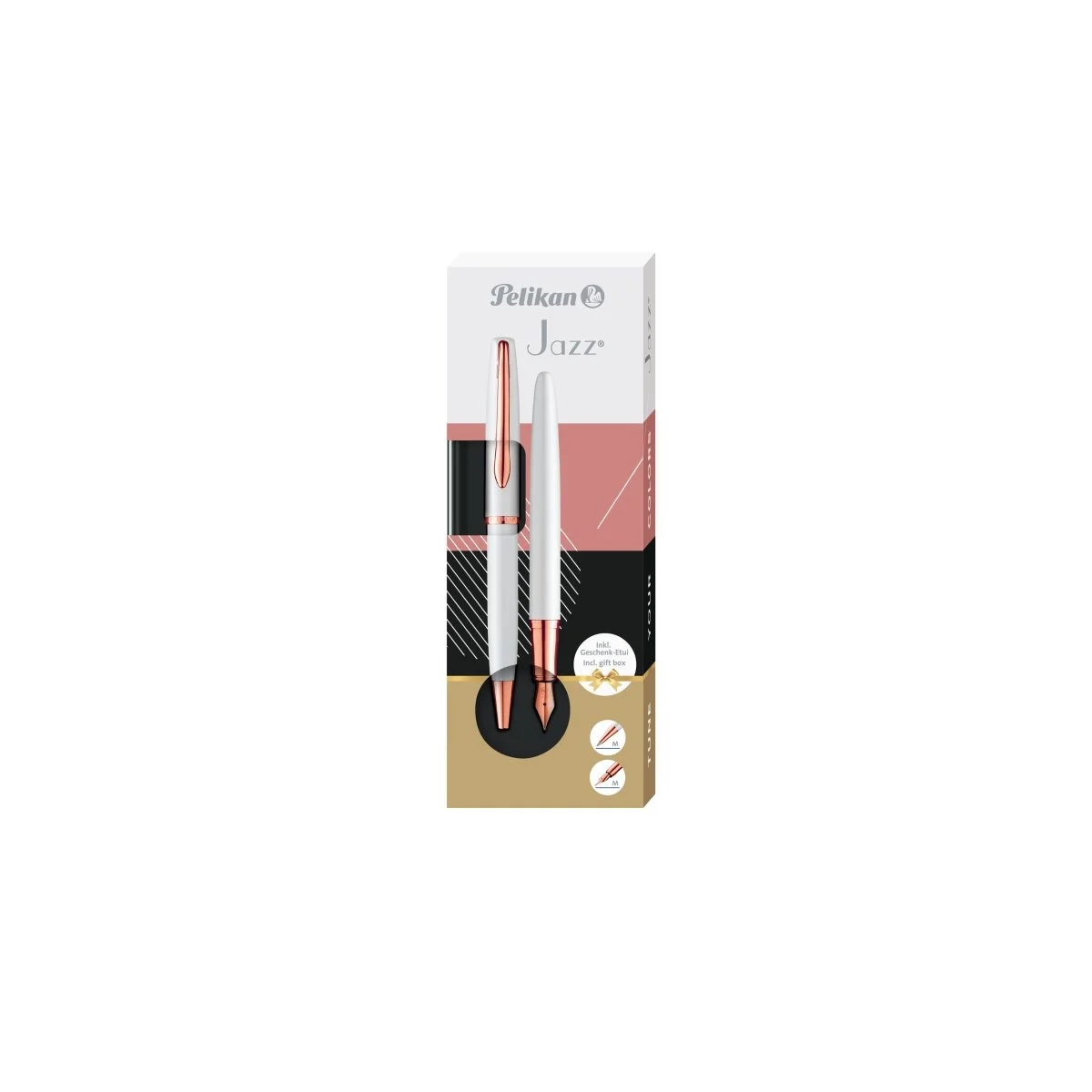 Set pix + stilou Jazz Noble Elegance alb perlat in cutie cadou Pelikan [4]