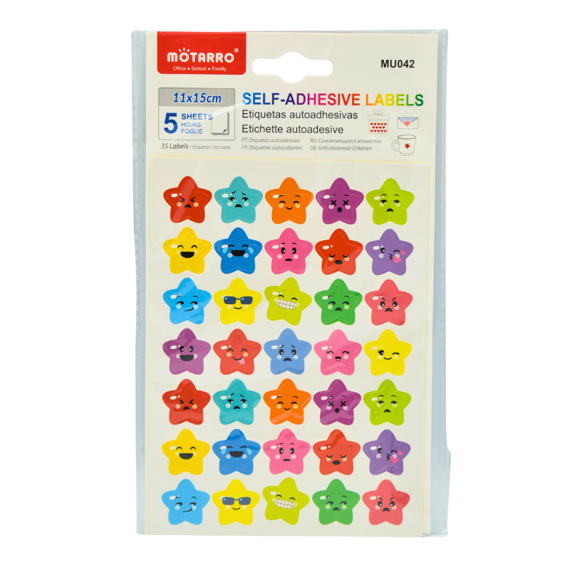 Stickere autoadezive stelute multicolor 5/set Motarro [1]