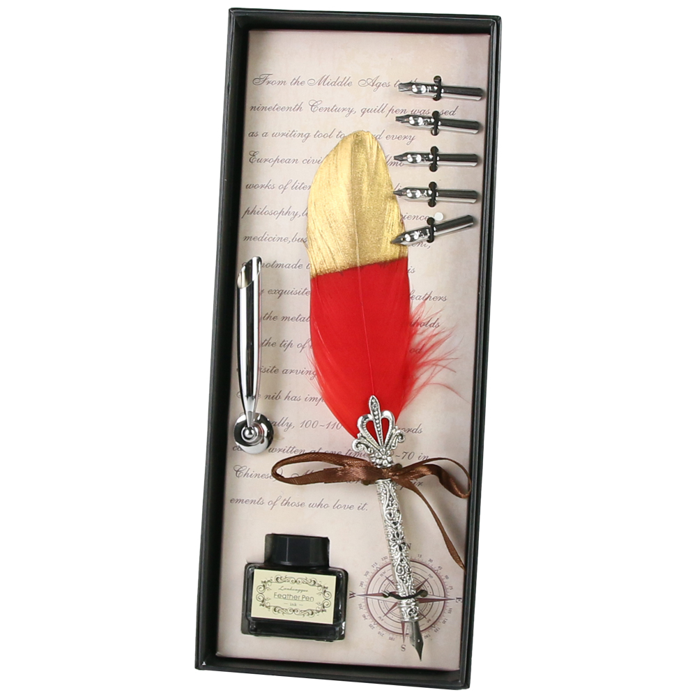 Set stilou-pana de scris Vintage Gold 8 piese [5]