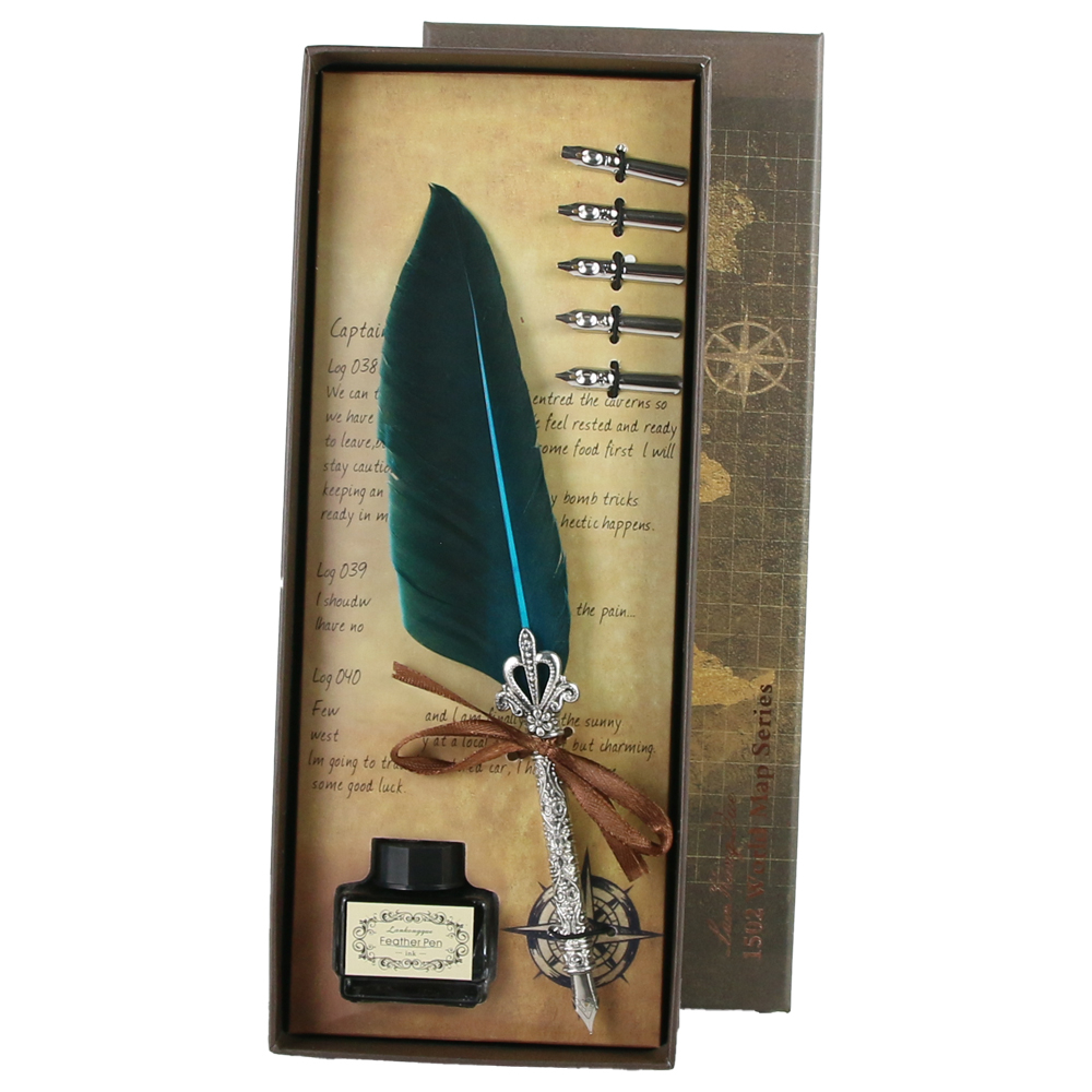 Set Pana de scris Vintage World 7 piese culori diferite [9]