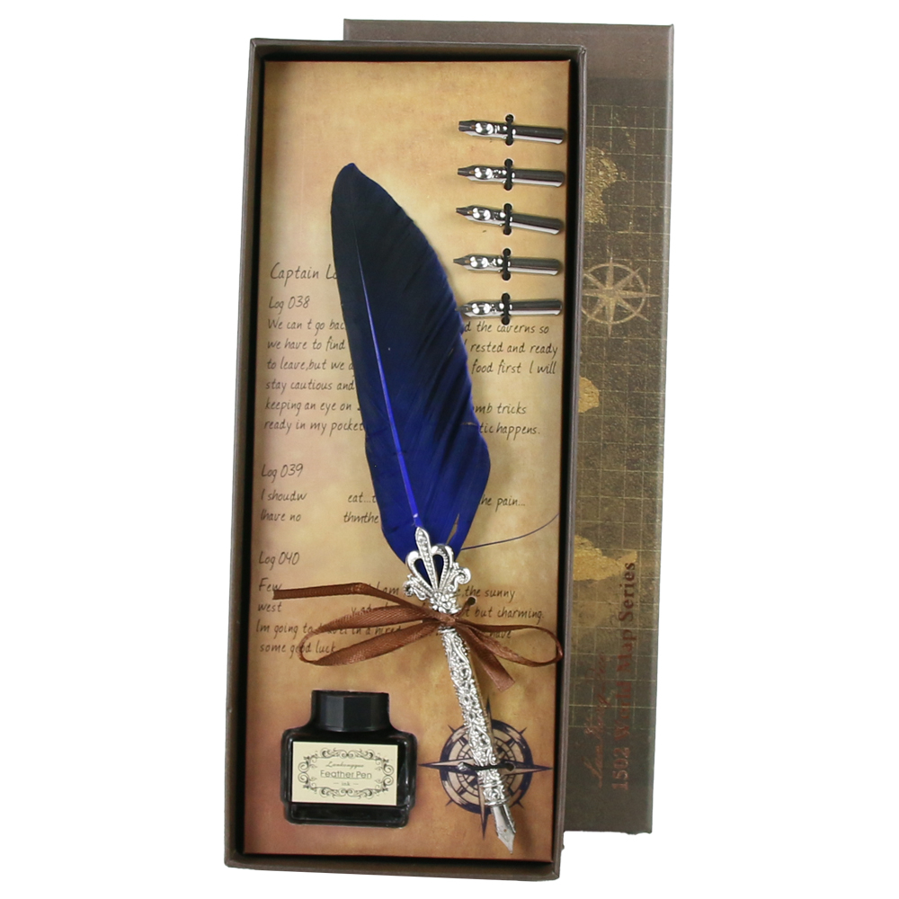 Set Pana de scris Vintage World 7 piese culori diferite [7]