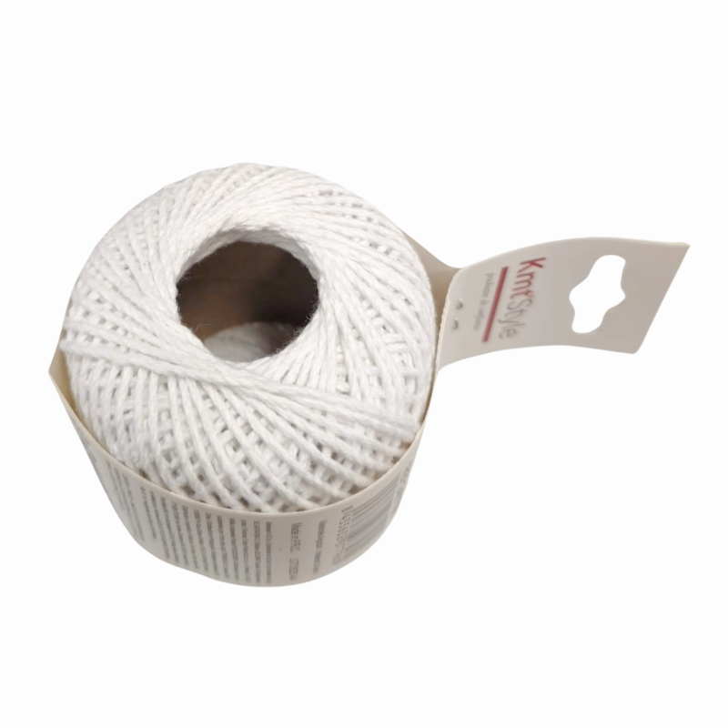 Sfoara bumbac 1 mm x 50 m 50g alb Kmt Style [2]