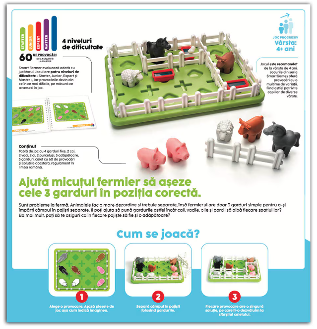 Joc de logica Smart Farmer 60 provocari Smart Games [5]