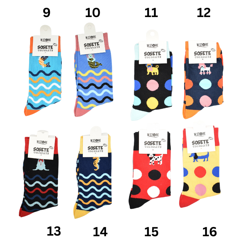 Sosete colorate cu desene diferite 1 buc [3]