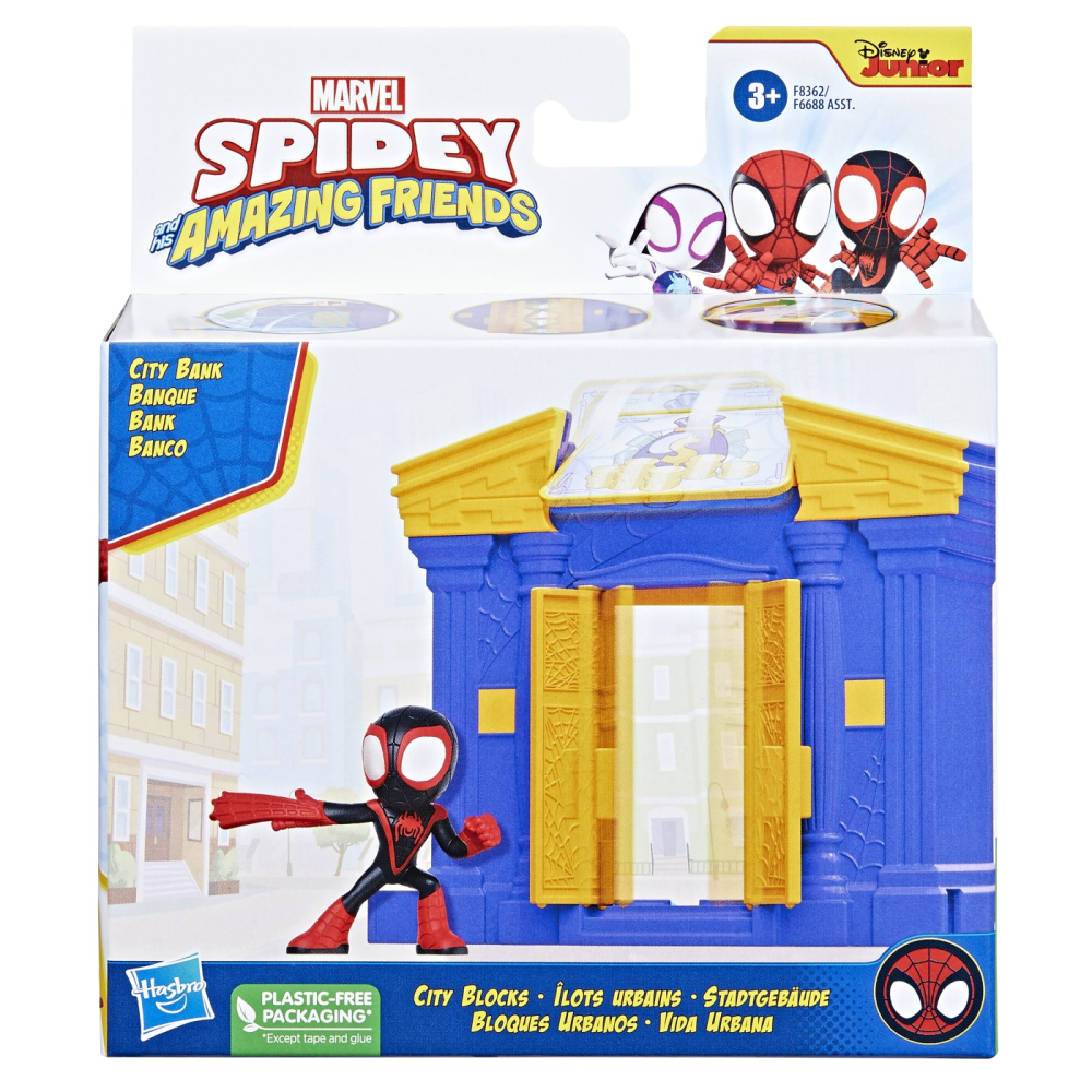 SPIDEY PRIETENII EXTRAORDINARI CITY BLOKS SET DE CONSTRUCTIE BANCA [1]