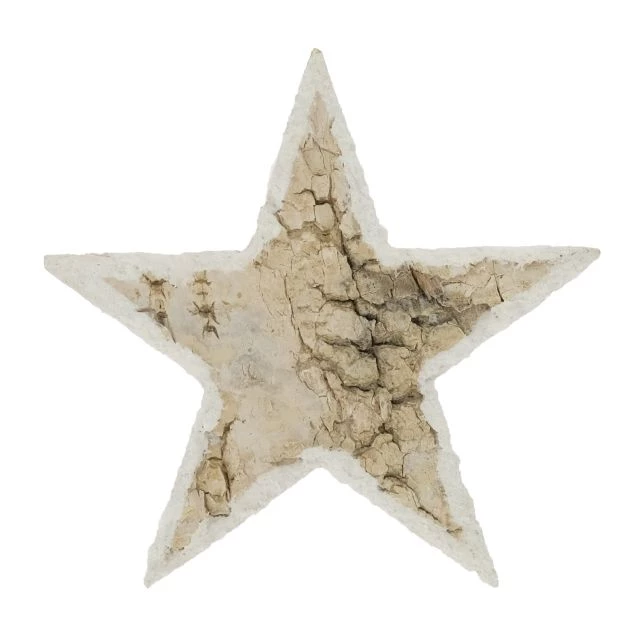 Stea lemn 6cm natur alb [1]