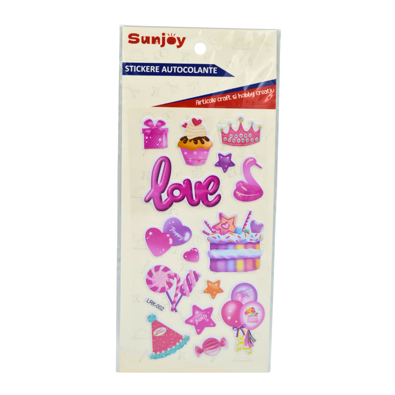 Stickere autocolante roz diverse modele Sunjoy [1]