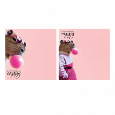 Sticky notes hartie 75x75mm 20 coli Capybarbara Erich Krause modele diferite [3]