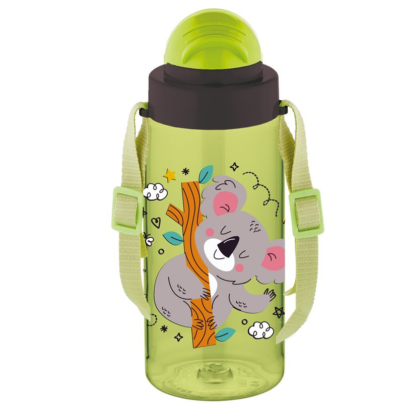 Sticla apa copii Tritan 500ml cu pai si curea transport Noki [3]