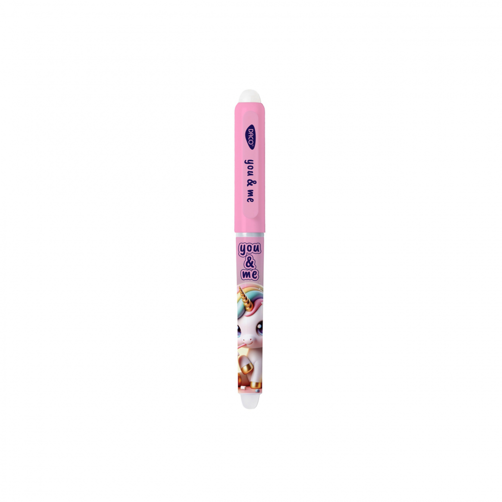 Stilou cu radiera You&Me Roz cu 2 rezerve Daco – model Unicorn [2]