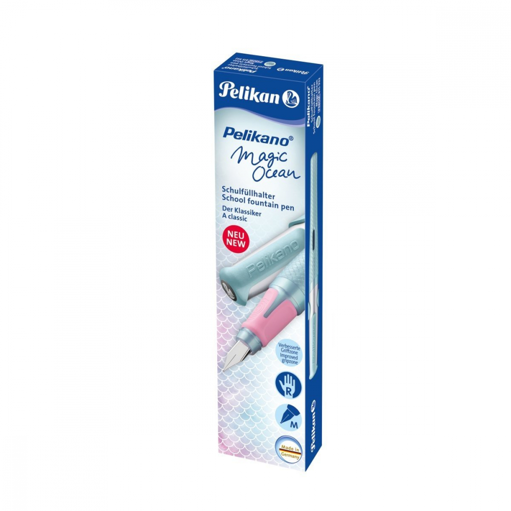 Stilou Pelikano, penita M, grip ergonomic, motiv Magic Ocean [5]
