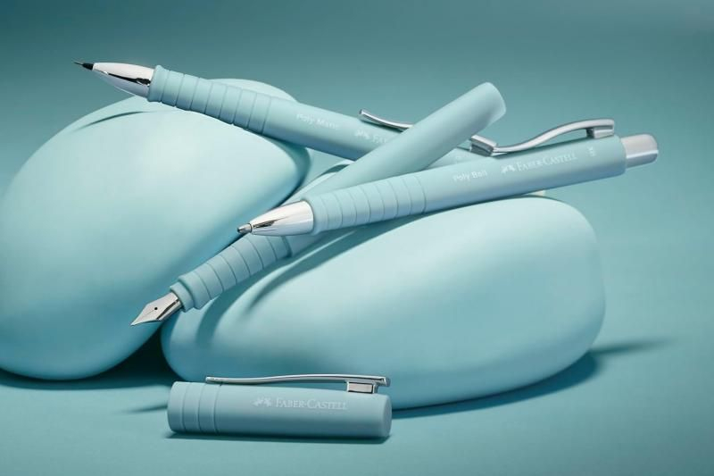 Stilou Poly Pen F Bleu Caraibe Faber-Castell [5]