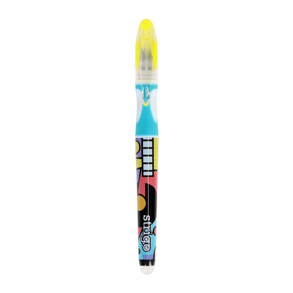 Stilou Strigo cu cerneala termosensibila si stergere 2 rezerve Pop Art [2]