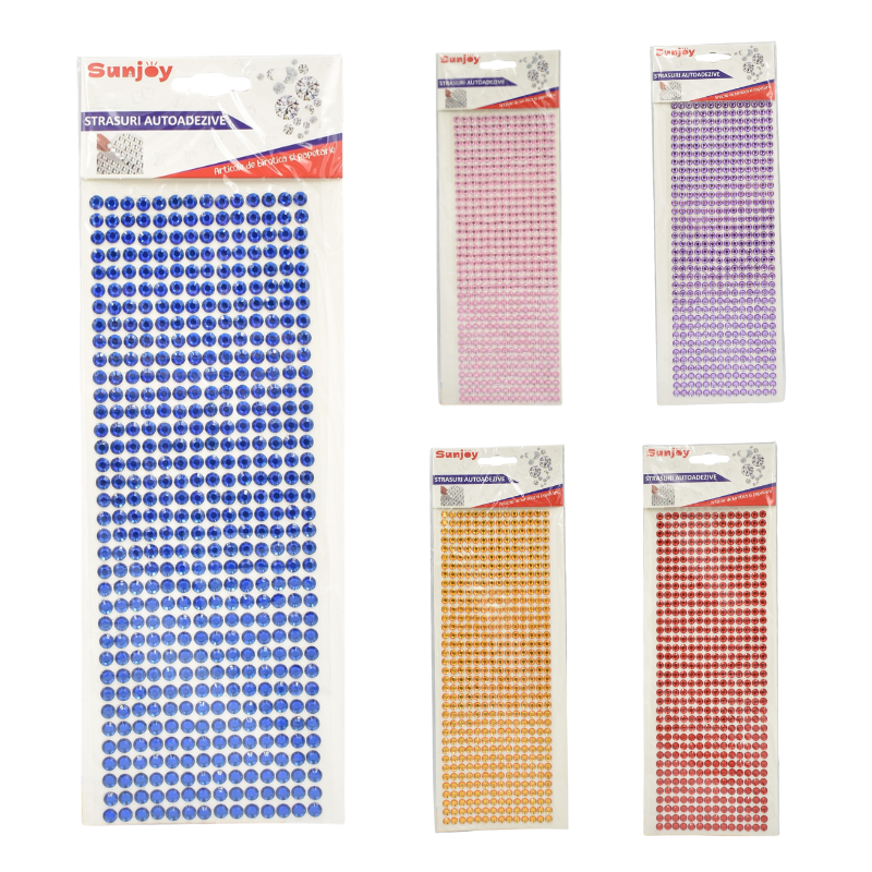 Strasuri autoadezive pietricele diverse culori Sunjoy [1]