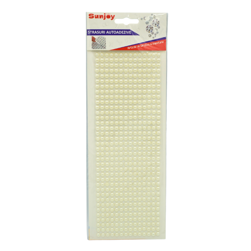 Strasuri autoadezive perle albe Sunjoy [1]