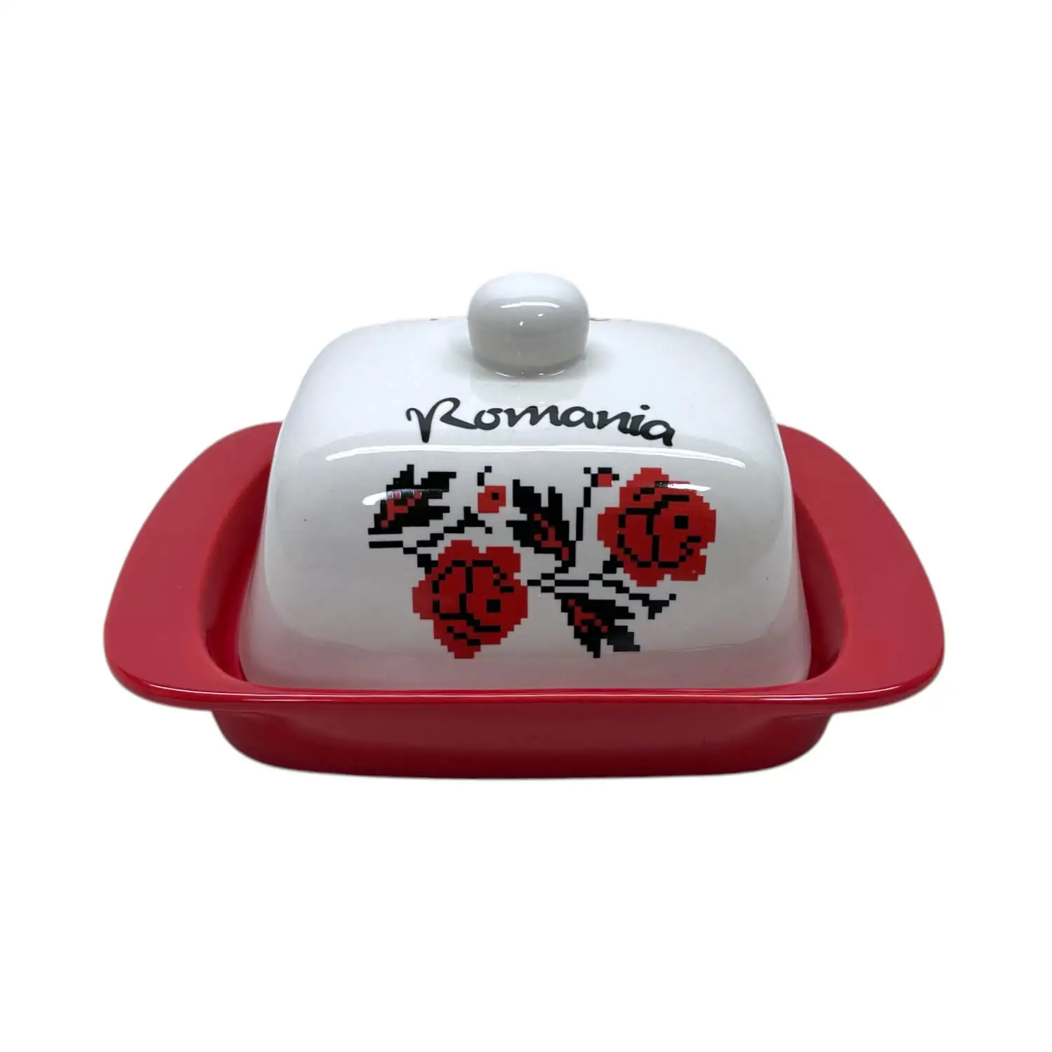 Suport unt ceramic cu capac motiv traditional [2]