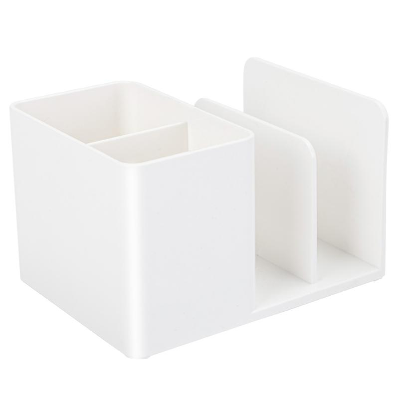 Suport birou 2 compartimente + 2 separatoare carti alb Nusign Deli [3]