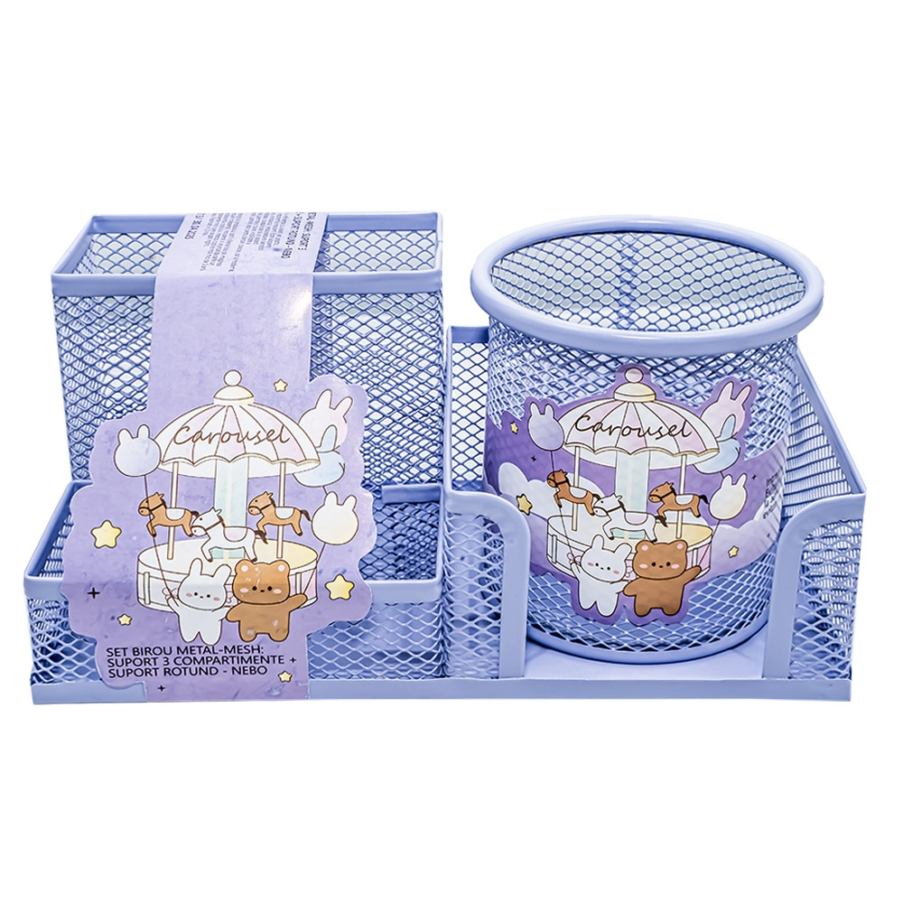 Suport birou metal 3 componente si suport rotund Nebo culori diferite [6]