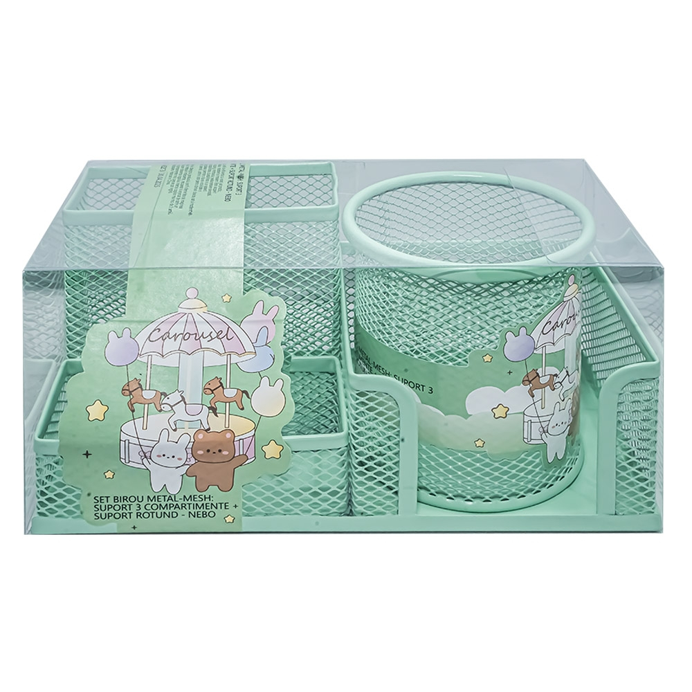 Suport birou metal 3 componente si suport rotund Nebo culori diferite [5]