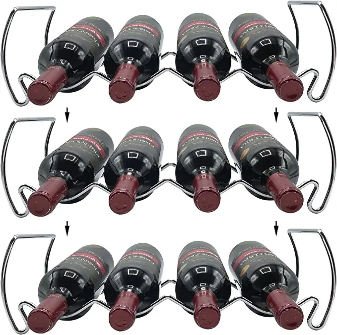 Suport decorativ metal pentru vin 12 sticle [5]