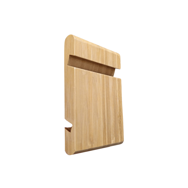 Suport telefon sau tableta din lemn de bambus 8 x 13 cm [3]