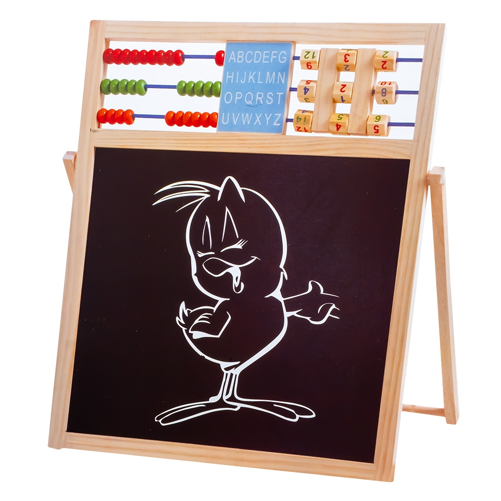 Tablita din lemn magnetica si neagra pentru creta + accesorii 38.5x45cm [4]