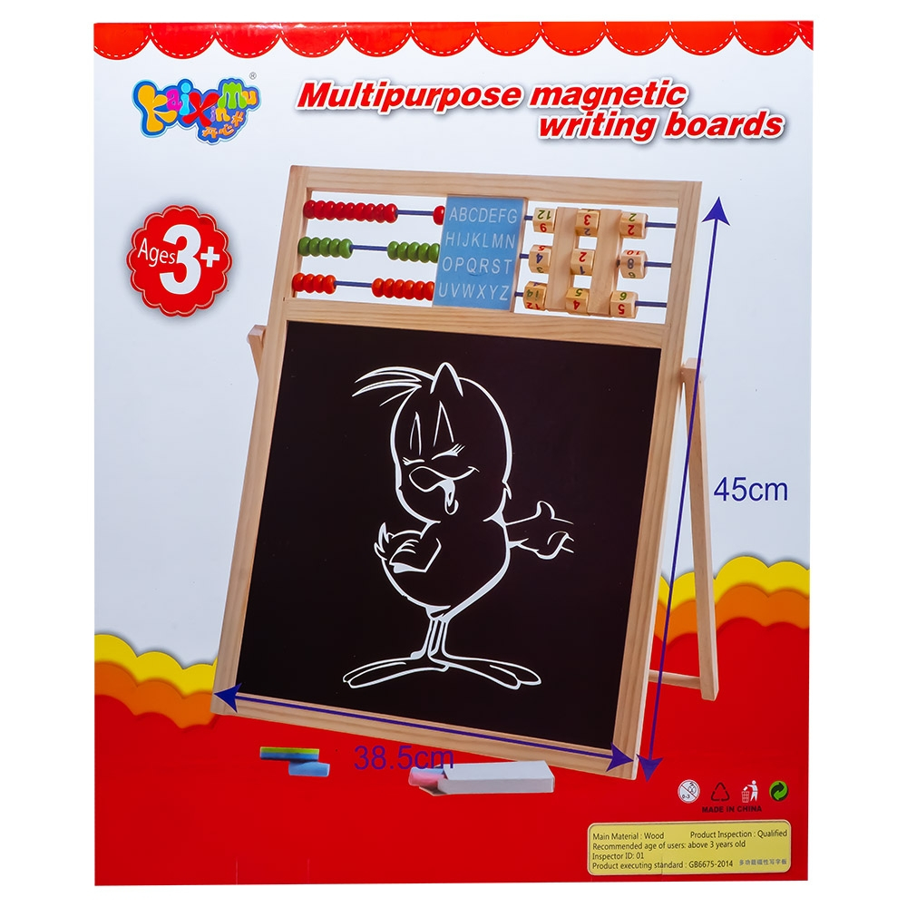 Tablita din lemn magnetica si neagra pentru creta + accesorii 38.5x45cm [2]