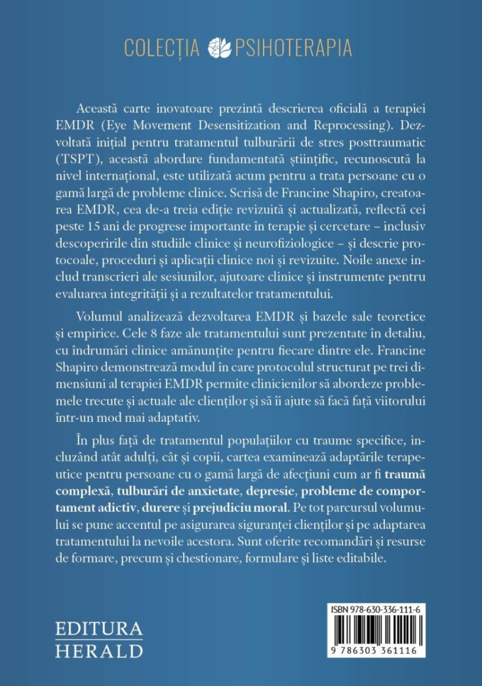 Terapia de desensibilizare si reprocesare prin miscare oculara (EMDR) – Francine Shapiro [2]