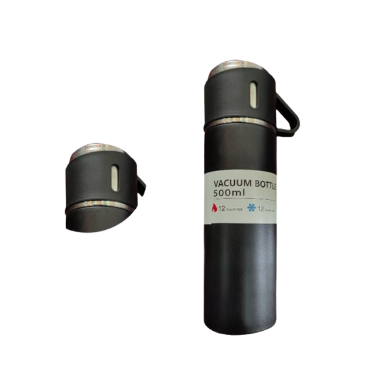 Termos inox cu cana 500 ml negru [1]