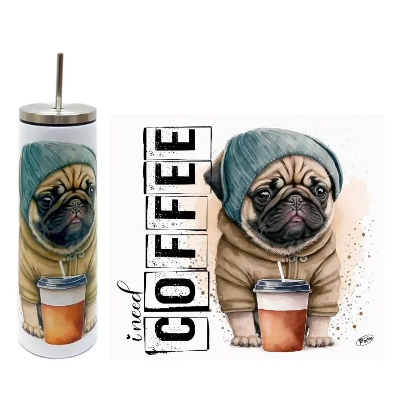 Termos metalic cu pai I need coffee dog 500 ml [1]