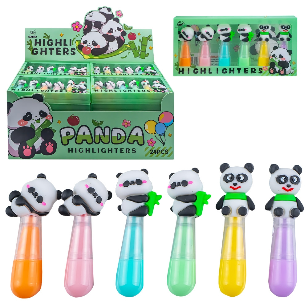 Text markere 6 culori /set urs panda [3]