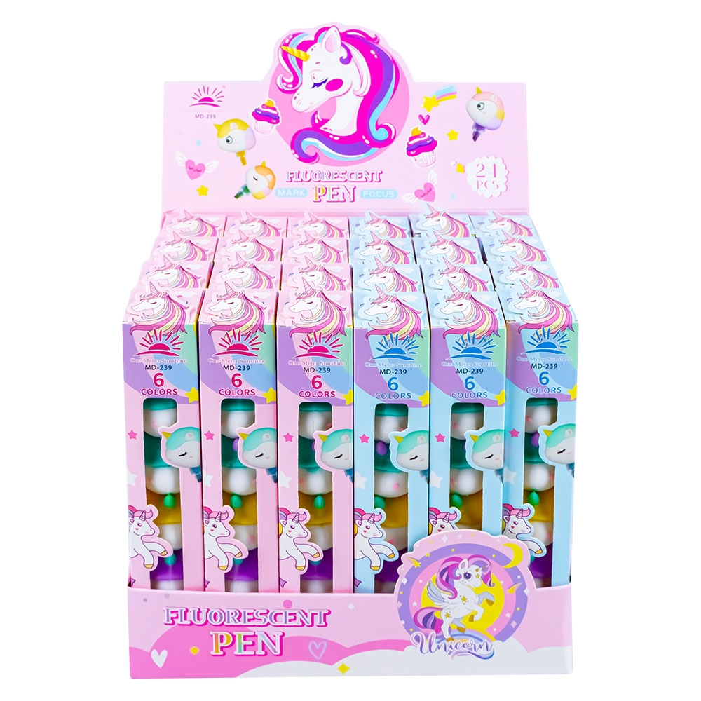 Textmarker stivuibil Unicorn 5 culori/set [3]