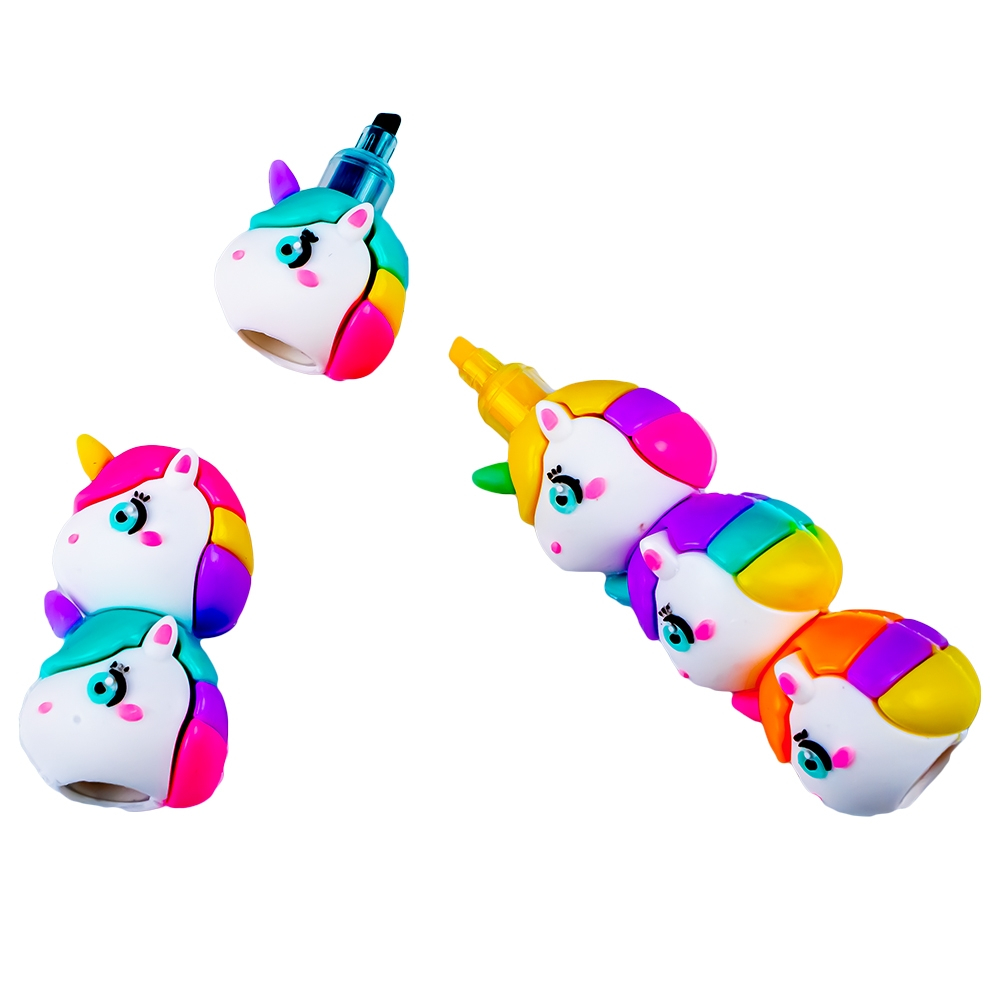 Textmarker stivuibil Unicorn 5 culori/set [4]
