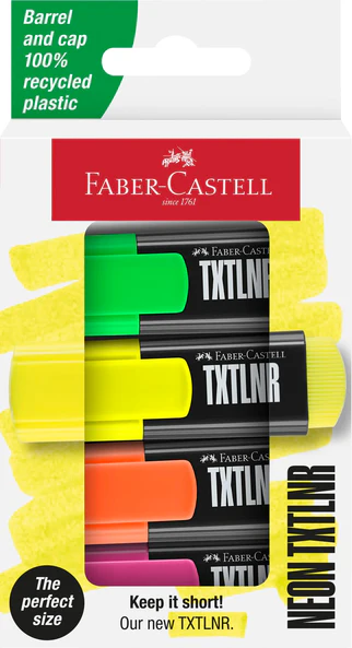 Mini textmarkere 4/set superfluorescent Faber-Castell [1]