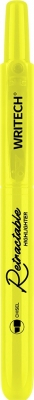 Textmarker retractabil Writech neon galben [2]
