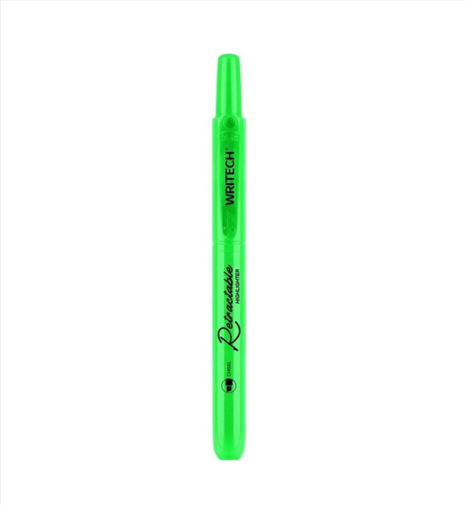 Textmarker retractabil Writech Neon verde [1]