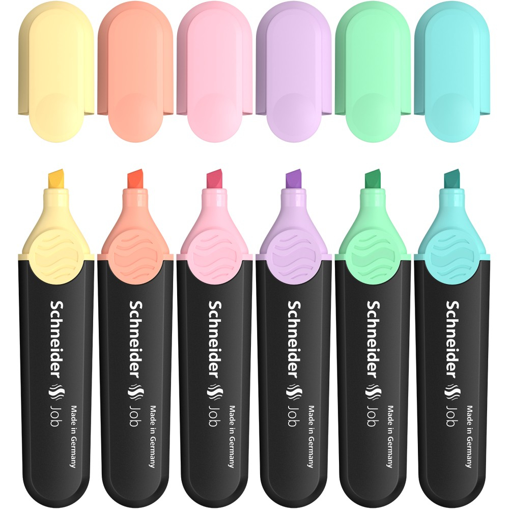 Textmarker set 6 culori pastel Schneider Job [2]