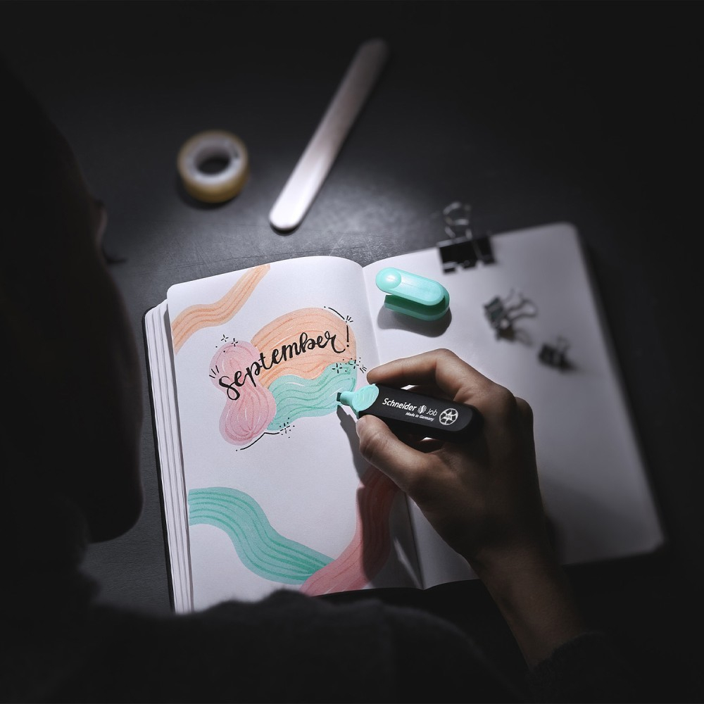 Textmarker Schneider Job Pastel, bleu [6]