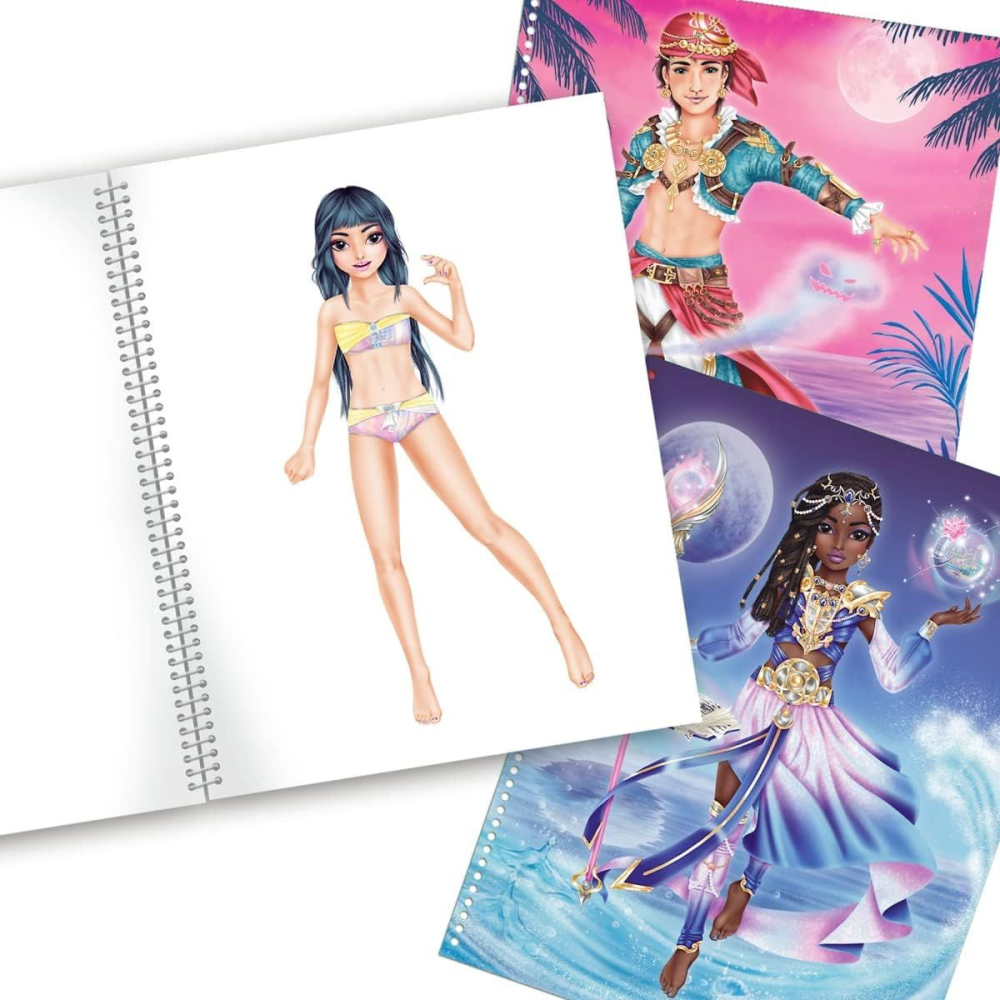 Carte de colorat cu stickere Fantasy TOPModel [3]