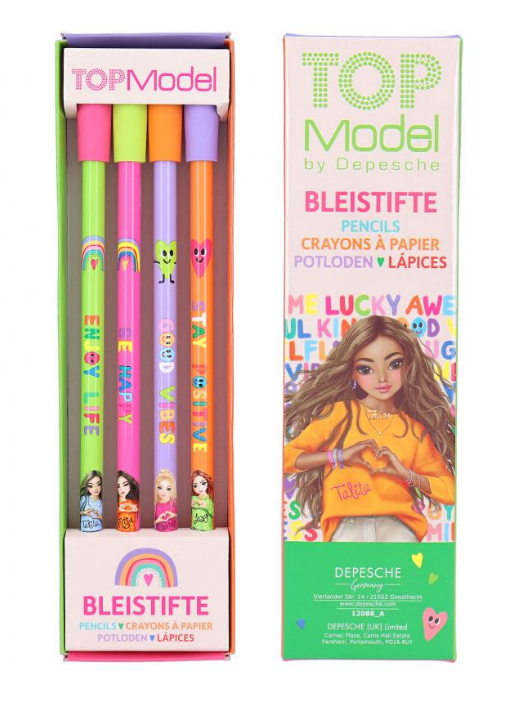 Set 4 creioane grafit TOPModel Selflove cu radiera [2]