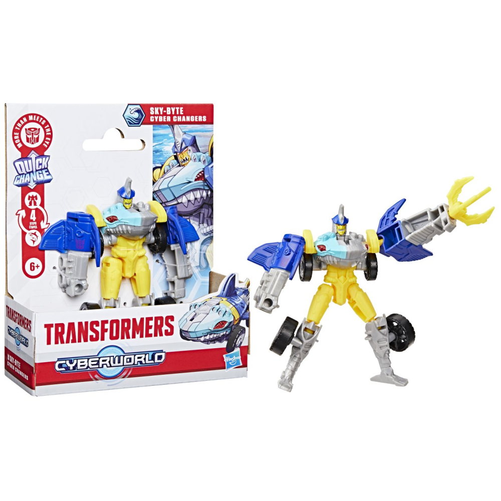 TRANSFORMERS CYBERWORLD ROBOT SKYBYTE CONVERTIBIL 10CM [2]