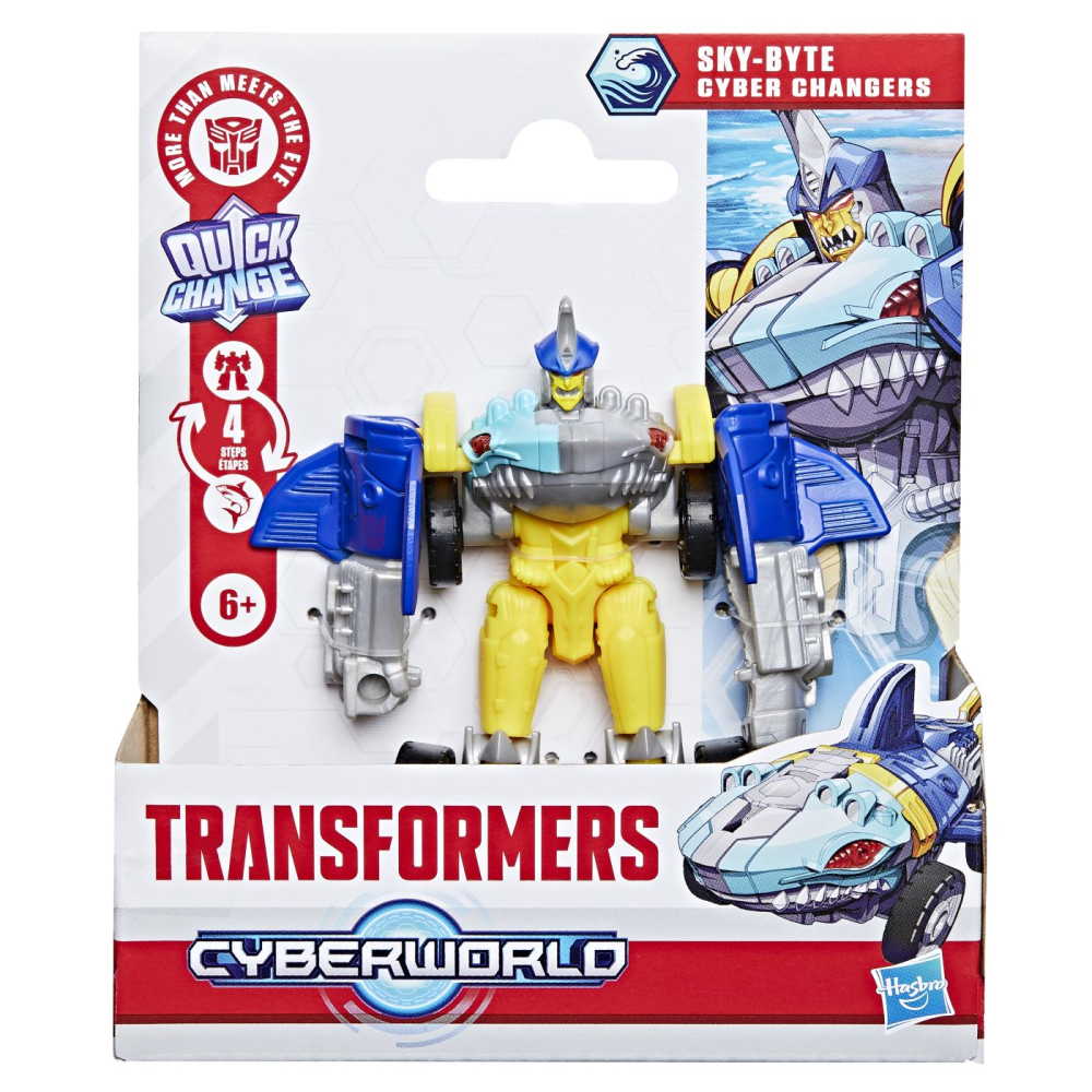 TRANSFORMERS CYBERWORLD ROBOT SKYBYTE CONVERTIBIL 10CM [1]