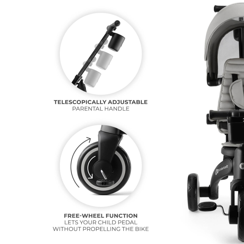 TRICICLETA KINDERKRAFT JAZZ 2, GREY [3]