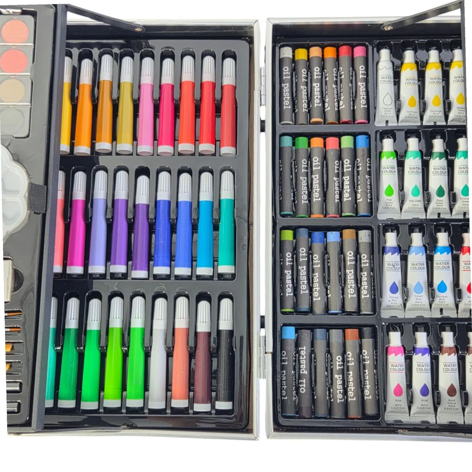 Trusa de colorat pentru copii 145 piese cu valiza organizatoare [2]