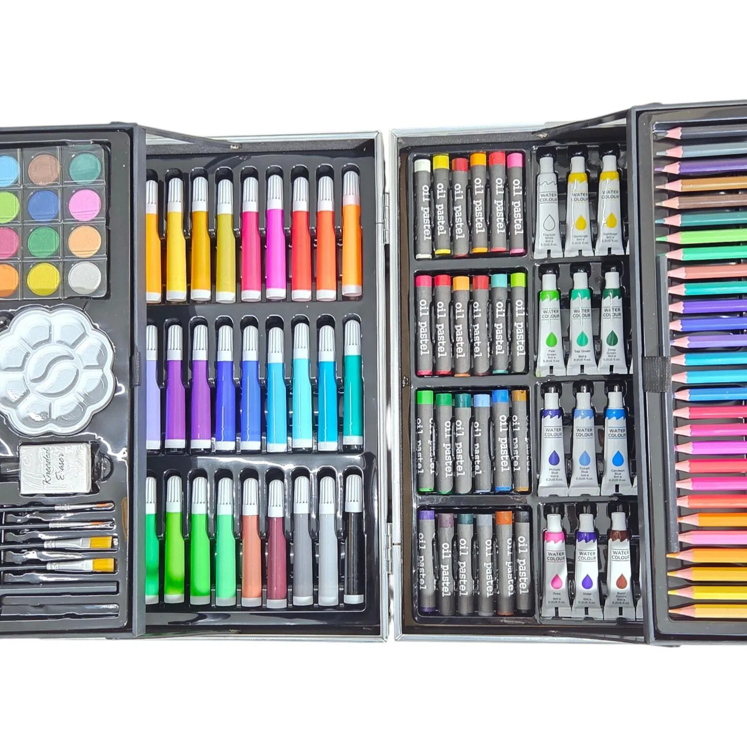 Trusa de colorat copii 145 piese - Set creativ desen si pictura [3]