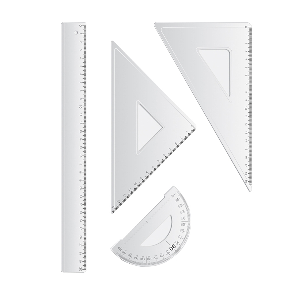 Trusa de geometrie 4 piese/set liniar 30 cm S Cool Collection [3]