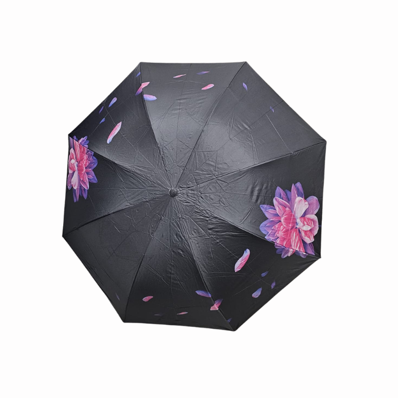 Umbrela pliabila cu husa 93x64/24cm flori [3]