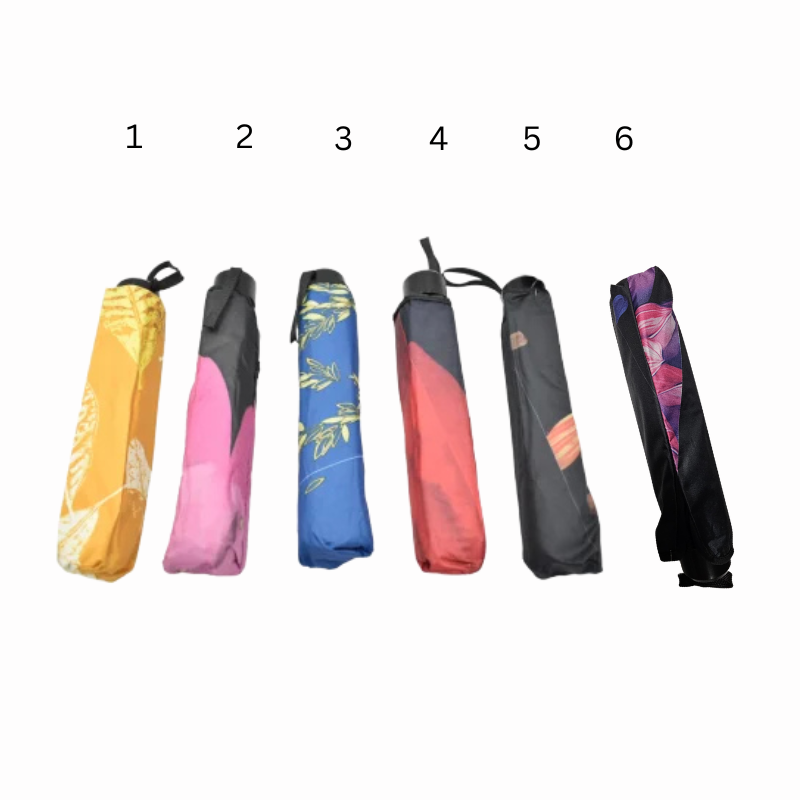 Umbrela pliabila cu husa 93x64/24cm flori [2]