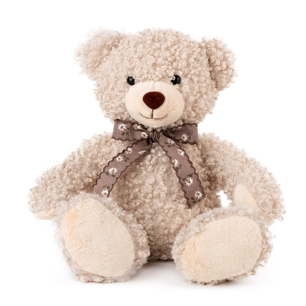 Ursulet incretit maro cu panglica 30 cm [1]