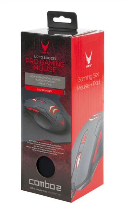 Set Mouse Gaming Varr VSETMPX4 3200 DPI si Mousepad Negru [2]